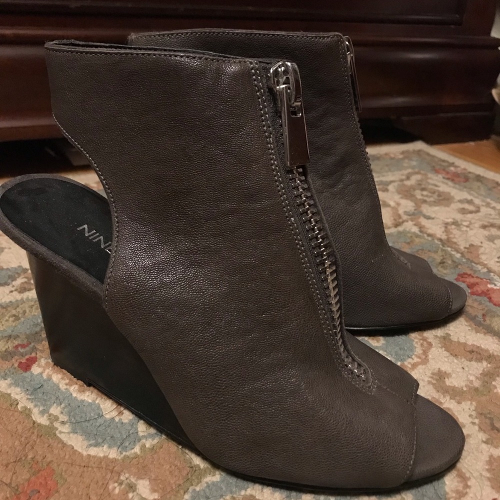 Nine West Leather Platform Heels